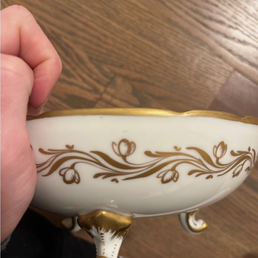 Le Tallec à Paris footed bowl 1957 signed and hand painted, Rare find! - Picture 4 of 6